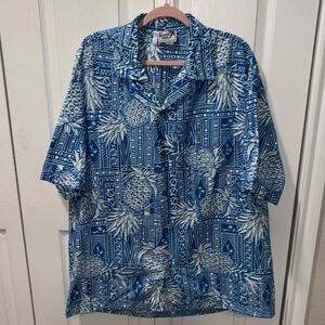 Paradise style mens Aloha casual shirt pineapple pattern size XXXL.